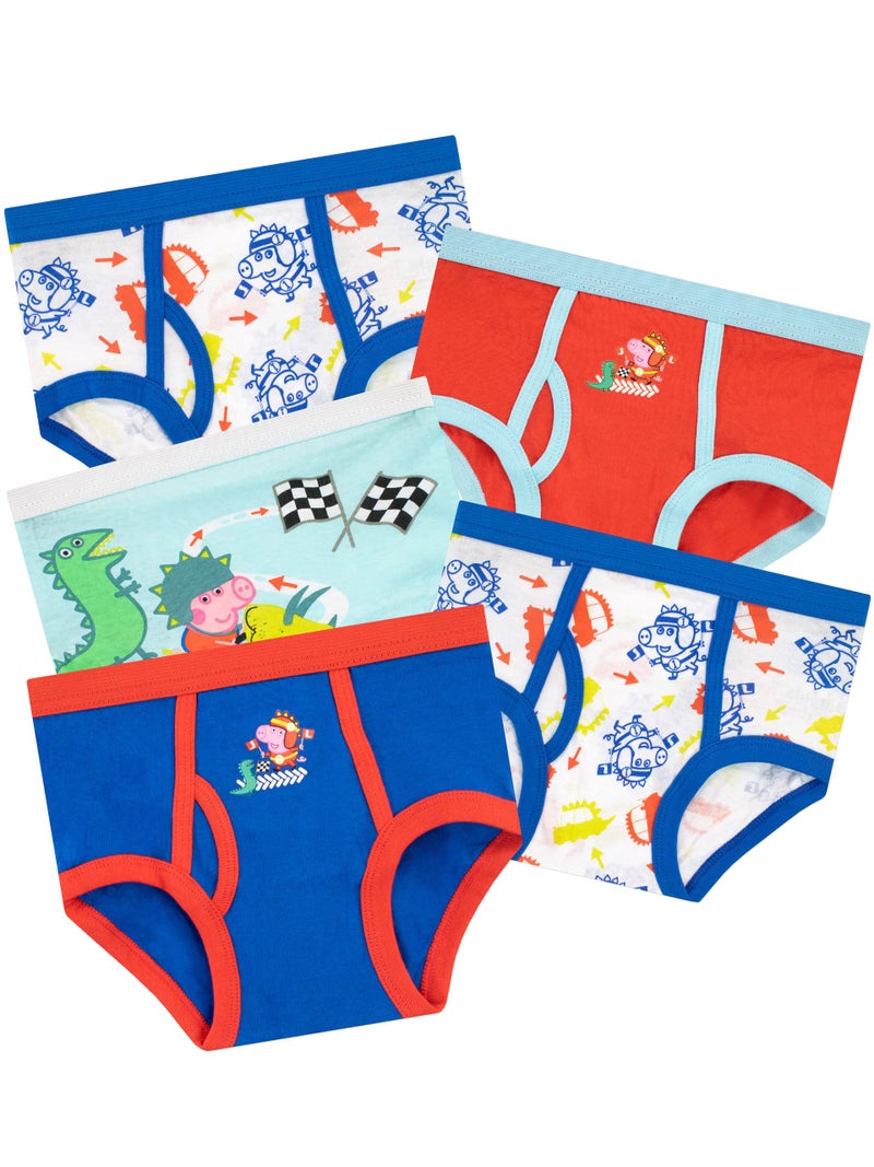 Peppa Pig Boys George Pig Underwear Pack of 5 Multicolored 4 - Image 1